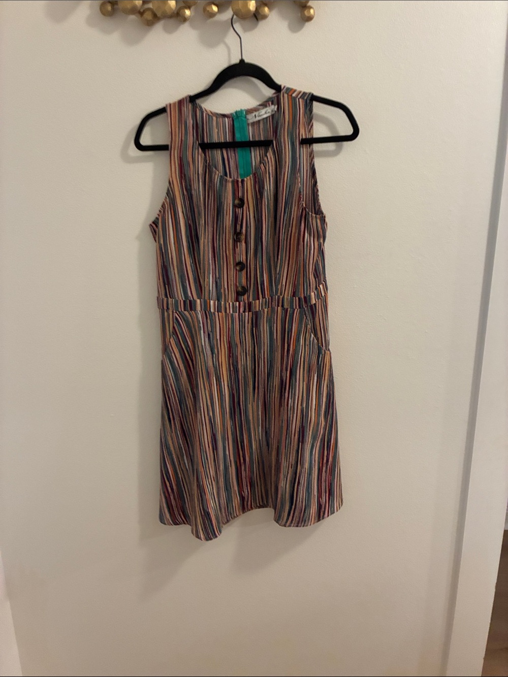 Striped Sleeveless Mini Dress in Multicolor